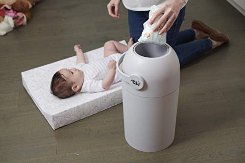 Vital Baby HYGIENE - Sistema de eliminación de olores para pañales, sin rellenos, sin olor, color gris, con capacidad para hasta 25 pañales, apto para pañales desechables y reutilizables