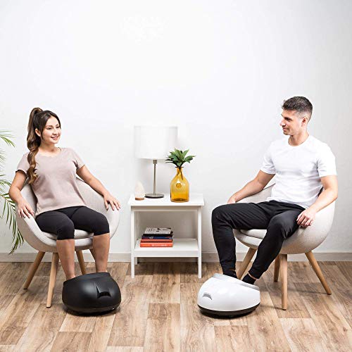 VITALZEN® MINI Masajeador de pies - Blanco (nuevo modelo 2021) - Masaje multifuncional 360° - Presoterapia - Reflexoterapia - Termoterapia - Alivio de dolor y tensión en pies cansados