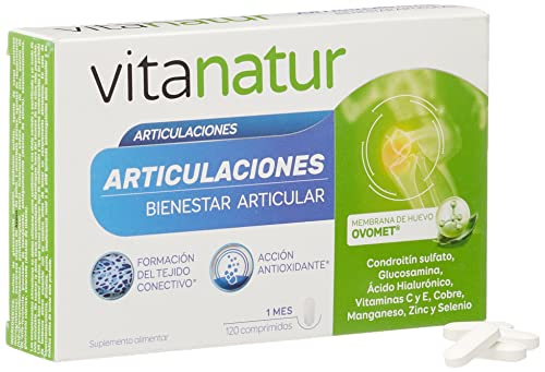 Vitanatur - Articulaciones, Complemento Alimenticio con ingredientes para mantener el Bienestar Articular - Estuche con 120 Comprimidos