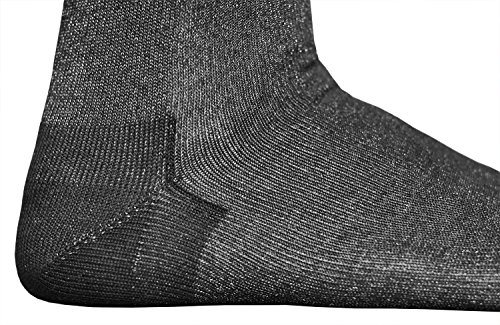 vitsocks Calcetines Puño Ancho Diabéticos Hombre, 12% Plata Antibacterianos Pies Sensibles, negro, 42-43