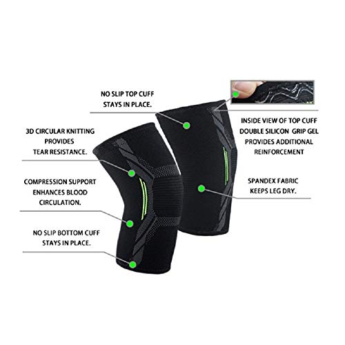 VITTO Rodilleras Menisco y Ligamento - Rodilleras Transpirable y Antideslizante para Hombre y Mujer, Rodillera Deportiva Compresion para Crossfit, Correr, Entrenamiento, Baloncesto, Bicicleta (S)