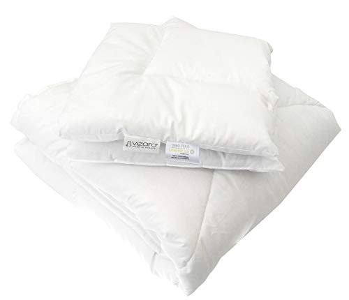 Vizaro - Relleno Nórdico 100% Algodón - Edredón 300g (9,5 Tog) Cuna y Almohada - Invierno - Antialérgico, Antiácaros, Antimoho - Cuna 60x120cm - Med. 90x120c