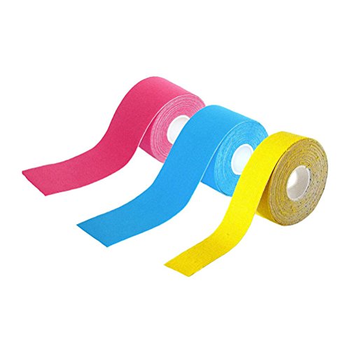 VORCOOL Deportes Cinta de Kinesiología Atlética Deportes Adhesivo de Alivio del Dolor 5CM x 5M (Pink)