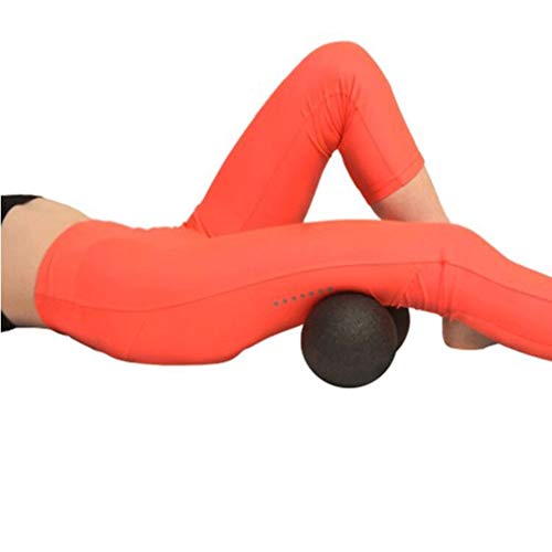 vosarea bola de masaje a la cacahuete Yoga Músculo fisioterapia pelotas masajeador de la columna vertebral para los músculos Maux tensión relieve 2 piezas (negro)