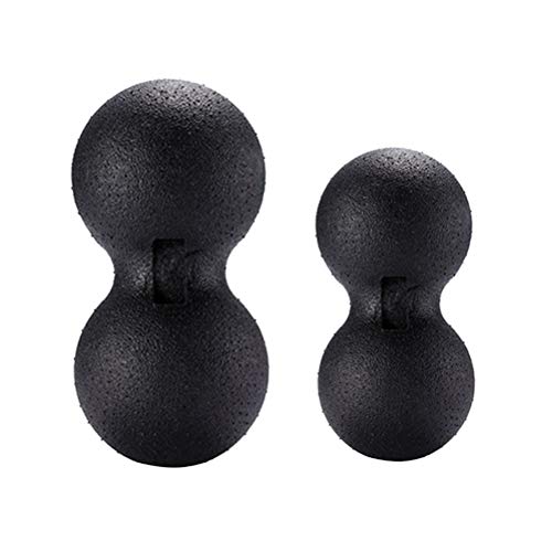 vosarea bola de masaje a la cacahuete Yoga Músculo fisioterapia pelotas masajeador de la columna vertebral para los músculos Maux tensión relieve 2 piezas (negro)