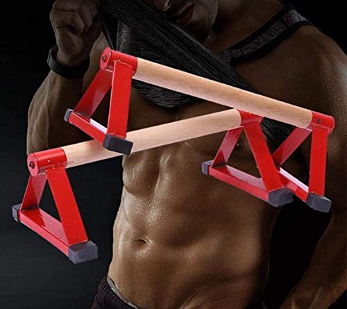 VSDEXR Paralelettes de Madera, Flexiones de Madera, Flexiones de Brazos, Soportes para Entrenamiento Muscular, Fitness, calistenia, Handstands, Equipos de Interior