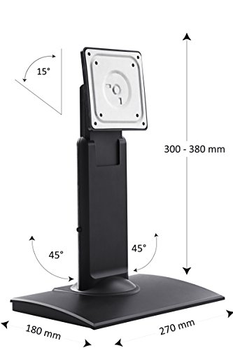 VSG24 92002 – Soporte para Monitor POS, PC o Pantalla Táctil, Brazo de Soporte para Pantalla, Ajustable, Plegable y Regulable, VESA, Metálico, para Pantallas de 10 a 22 Pulgadas - Negro