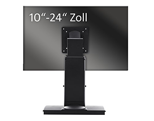 VSG24 92002 – Soporte para Monitor POS, PC o Pantalla Táctil, Brazo de Soporte para Pantalla, Ajustable, Plegable y Regulable, VESA, Metálico, para Pantallas de 10 a 22 Pulgadas - Negro