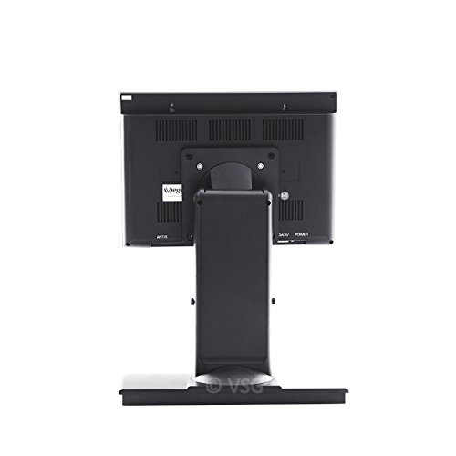 VSG24 92002 – Soporte para Monitor POS, PC o Pantalla Táctil, Brazo de Soporte para Pantalla, Ajustable, Plegable y Regulable, VESA, Metálico, para Pantallas de 10 a 22 Pulgadas - Negro