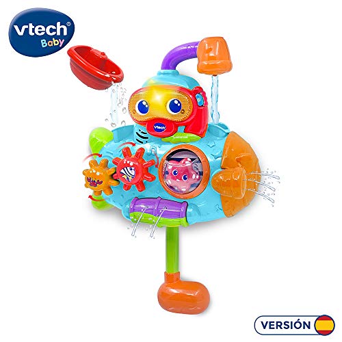 VTech - Capitán Periscopio, Juguete para el baño, Submarino Interactivo con numerosos Elementos para manipular, enseña Contenido Educativo del Mundo Marino, Multitud de Frases y Canciones (80-516422)