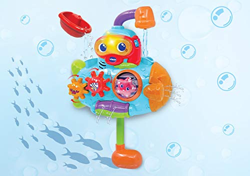 VTech - Capitán Periscopio, Juguete para el baño, Submarino Interactivo con numerosos Elementos para manipular, enseña Contenido Educativo del Mundo Marino, Multitud de Frases y Canciones (80-516422)