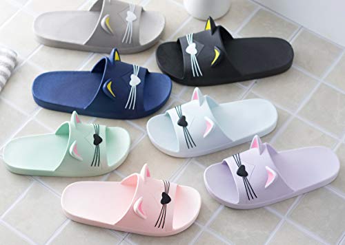 Vunavueya Mujer Hombre Sandalias y chanclas Zapatos de Playa y Piscina Zapatillas Baño de Estar por Casa Verano Verde(Cat) 37/38 EU/38-39CN