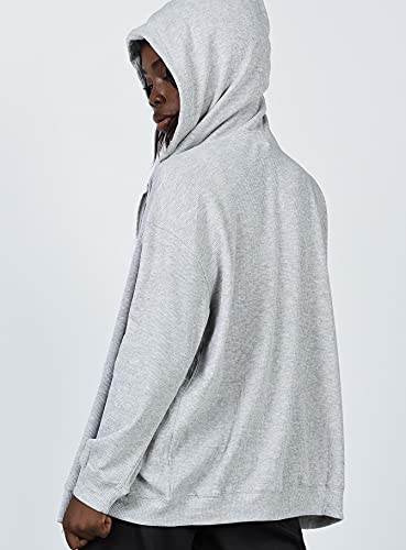 WangsCanis Sudaderas con capucha para mujer, sudaderas con capucha, sudadera con capucha, chaqueta con cordón con bolsillos, camiseta de manga larga con cremallera y capucha (gris, talla M)