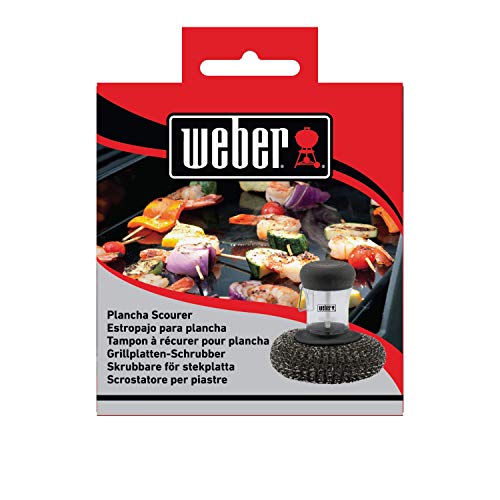 Weber - Esponja metálica para plancha, color negro