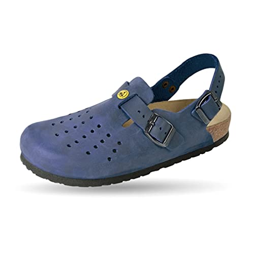 Weeger ESD Clog Perf, Zapatos de Trabajo Unisex Adulto, Azul (Blau Blau), 48 EU