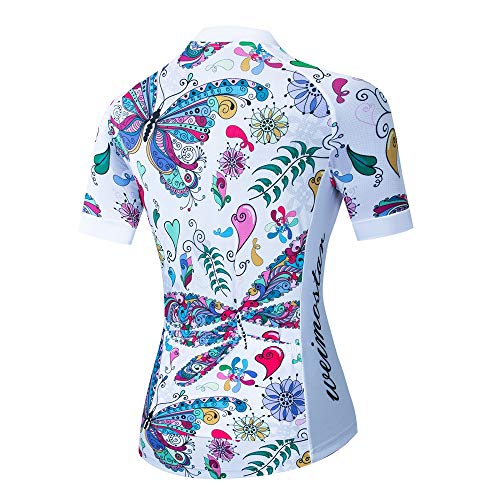 Weimostar Maillot de ciclismo para mujer con cremallera completa