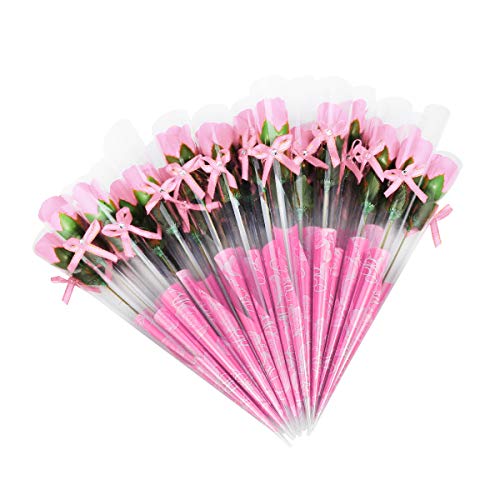 Weiye - 38 pcs de jabón Rosa de Flores - Flora aromática jabón de Flor de Rosa - jabón de Aceite Esencial de Planta, Regalo para Aniversario/cumpleaños/Boda/día de San Valentín