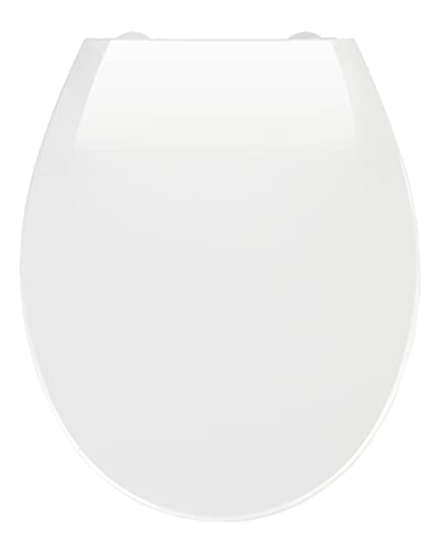 WENKO Tapa de WC Kos blanco - dispositivo automático de descenso, Thermoplast, 37 x 44 cm, Blanco