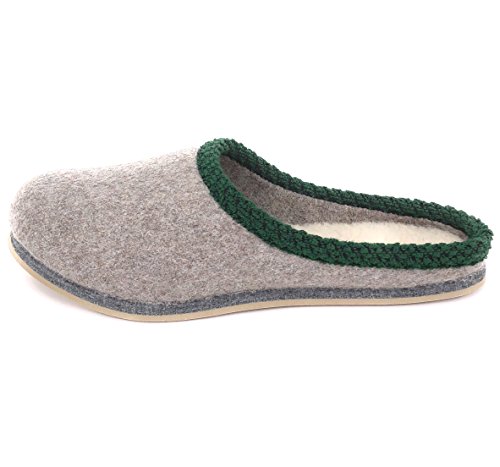 WEROR WEROR-104.1 - Pantuflas de fieltro para hombre y mujer, color Gris, talla 41 EU