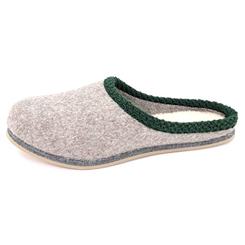 WEROR WEROR-104.1 - Pantuflas de fieltro para hombre y mujer, color Gris, talla 41 EU