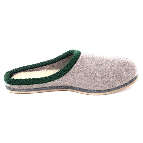 WEROR WEROR-104.1 - Pantuflas de fieltro para hombre y mujer, color Gris, talla 41 EU