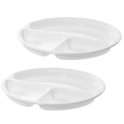 Westmark Plato para microondas 224022E3-Platos (2 Unidades, 25 cm de diámetro, plástico), Color Blanco, Polipropileno