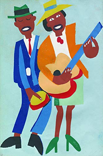 William H Johnson Giclee Imprimir en Papel-Pinturas Famosas Arte Fino Póster-Reproducción Decoración de Pared(Cantante Ciego) #XZZ