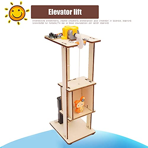 winnerurby Rompecabezas 3D de Madera - Kit de la Puerta del Ascensor DIY Stem Science Kit de Juguete, Tecnología Pequeña producción Stem MONTANDING Science Science Kit