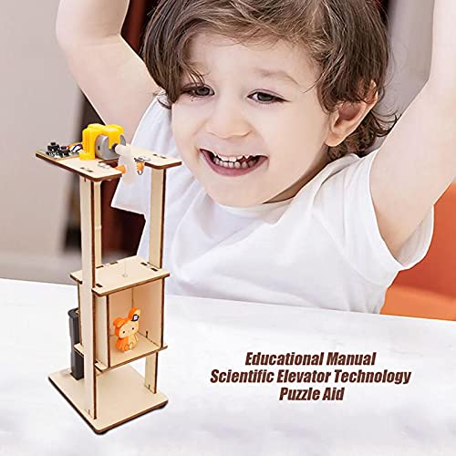 winnerurby Rompecabezas 3D de Madera - Kit de la Puerta del Ascensor DIY Stem Science Kit de Juguete, Tecnología Pequeña producción Stem MONTANDING Science Science Kit