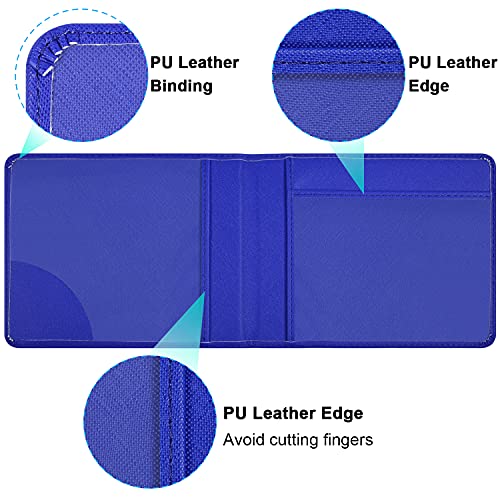 Wisdompro Funda de piel sintética para discapacitados con tarjeta azul y temporizador, protector para discapacidad, permiso de estacionamiento, cubierta discreta, holograma, caja fuerte, azul real