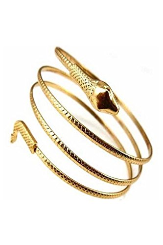 wivarra Brazalete de ajorca de brazal de Puno de Brazo Superior Spiral de Serpiente enroscado de Moda Plata