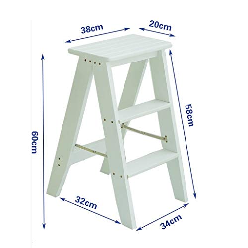 WJJ Taburete Alto Plegable Taburete De Paso Multifuncional Familia Plegable Escalera Interior Silla De Tijera Cocina Portátil, 2 Colores for Elegir Taburete Plegable (Color : A)