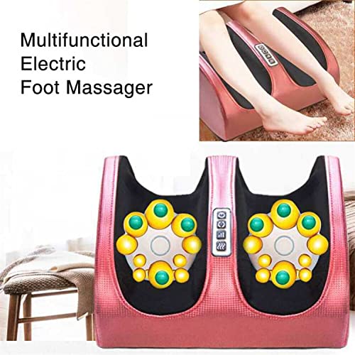 WM-MSMY Masajeador De Pies Masaje Pie Maquina con Deep Shiatsu Kneading, Ejercitador De Piernas 3 Niveles De Ajuste De Intensidad 4 Cabezales De Masaje Plantar Función De Calor Fácil De Usar