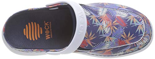 WOCK Feel Unique Zuecos de goma Unisex adulto, Diseño tropical, 37 EU