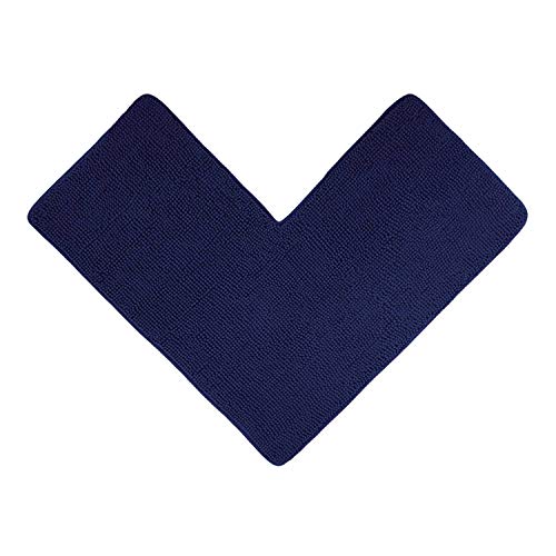 WohnDirect Alfombra de baño de Esquina de baño Azul • Puede combinarse en un Conjunto • Antideslizante y Lavable • Cómoda Y Súper Absorbente – 50 x 100 x 100 cm