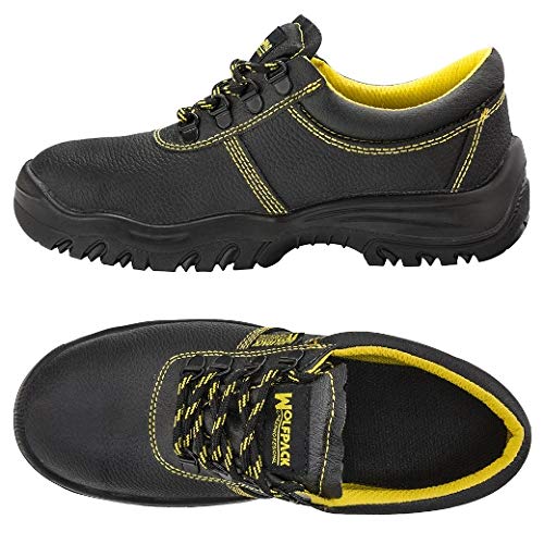 Wolfpack Linea Profesional 15018130 Zapatos Seguridad Piel Negra Wolfpack Nº, 42 EU