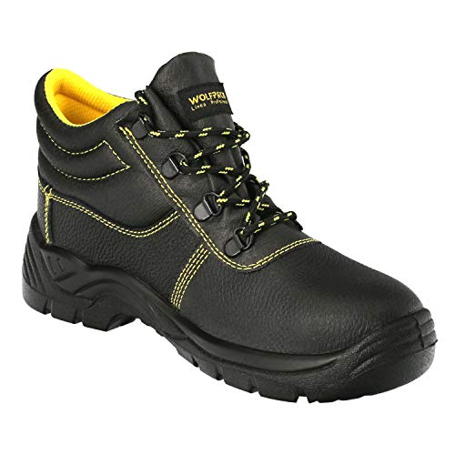 WOLFPACK LINEA PROFESIONAL 15018235 S3 Piel Negra Wolfpack Nº 43 Vestuario Laboral,Calzado Seguridad, Botas Trabajo, Cranberry