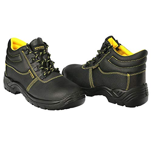 WOLFPACK LINEA PROFESIONAL 15018235 S3 Piel Negra Wolfpack Nº 43 Vestuario Laboral,Calzado Seguridad, Botas Trabajo, Cranberry