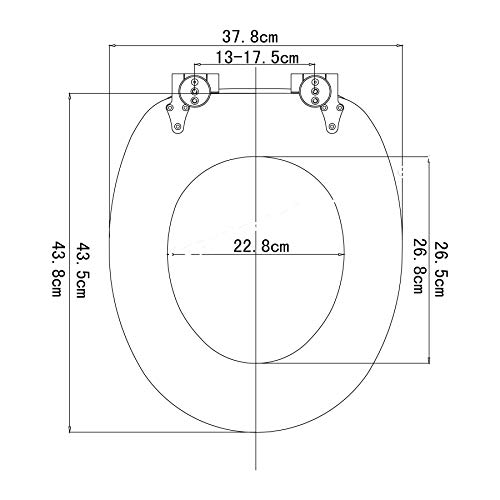 WOLTU Tapa de WC Tapa de Inodoro Asiento de Inodoro Bisagra de Cierre Suave Instalar Rápida Antibacteriano