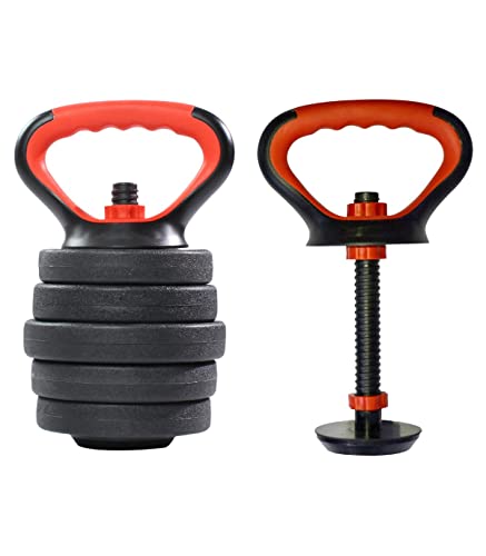 Wonduu Mancuerna Ajustable Kettlebell | Soporte para Discos | Mango para Pesa Rusa