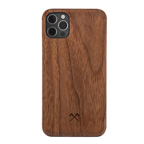 Woodcessories – Carcasa, Funda Compatible con iPhone 12/12 Pro, de Madera Real, EcoCase Slim (Nogal)