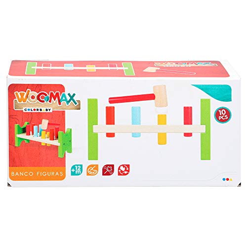 WOOMAX - Banco de madera con martillo WOOMAX (40999)