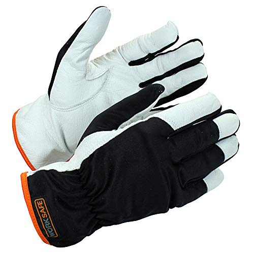 WORKSAFE 2059914 A10-122-Guantes de trabajo (piel de cabra, reforzados, 12 pares, talla 11 = XXL