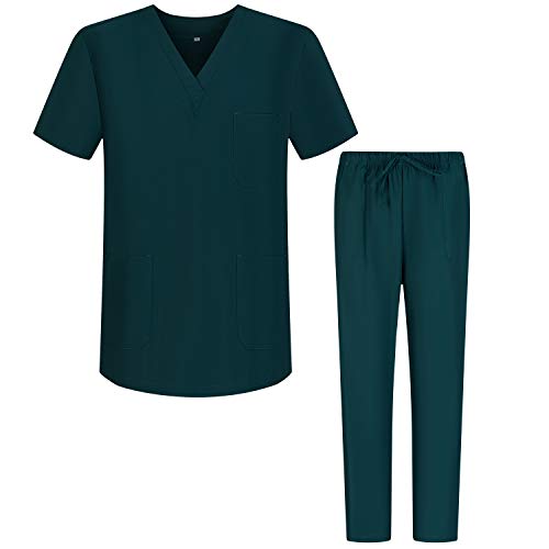 Workwear Tucano - Conjuntos Uniformes Sanitarios Blanco Unisex - Uniformes MÉDICOS Casaca Y PANTALÓN Sanitarios Ref.6801-6802 - XL, Verde