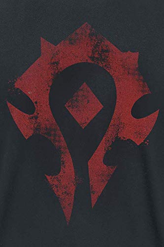 World of Warcraft Horde Hombre Camiseta Negro XL, 100% algodón, Regular