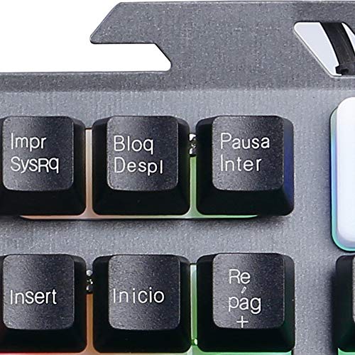 Woxter Stinger FX 80 K - Teclado Gaming retroiluminado con Base metálica Muy Resistente, 114 Teclas Anti-ghosting, QWERTY y conexión USB 2.0. Ideal para Gaming.