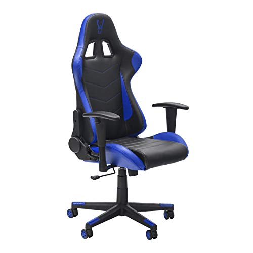 Woxter Stinger Station Silla gaming, eje acero, sistema de levantamiento, gas pistón clase 4, ergonómica, reposabrazos 2D, altura/inclinación ajustable, cojín lumbar/cervical, blue