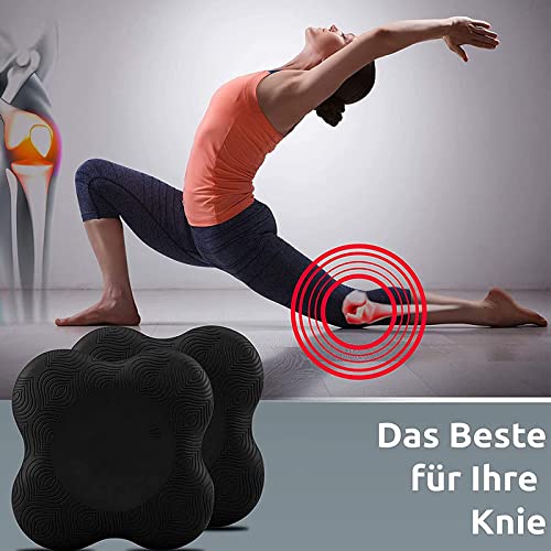 WTpin 2 Piezas Rodilleras de Yoga para Entrenamiento, Almohadillas de Codo para Yoga, Cómoda Almohadilla Apoyo Yoga, Esterilla Yoga Antideslizante Rodillera, para Pilates, Ejercicios Estiramiento