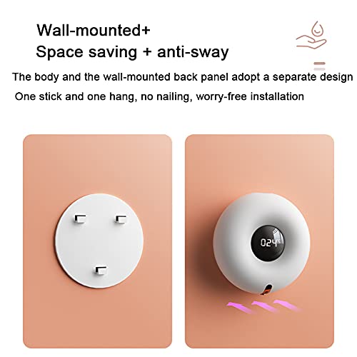 wuxafe Dispensador De Jabón Líquido Montado En La Pared para Baño Y Cocina, Dispensador Automático De Jabón,Contacto Dispensador De por Infrarrojos De Jabón