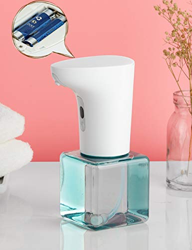 wuxafe Dispensador Jabon Automático De Desinfectante Manos 250 Ml con Sensor Infrarrojo Dispensador Jabón Sin Contacto para Baño Y Cocina